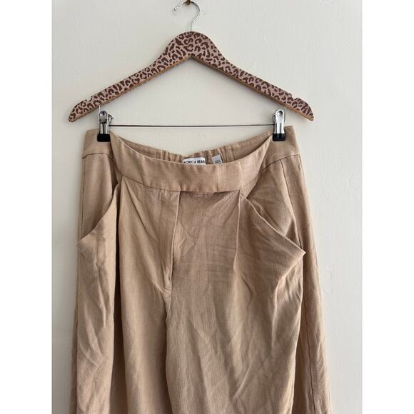 VERONICA BEARD Marbeau Wide-Leg Pants in Stone Khaki Size 14 - Picture 5 of 9